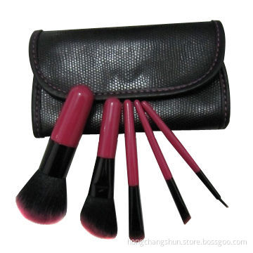 Professional Cosmetic Makeup 5-piece Brush Set, OEM and ODM Orders are Welcome